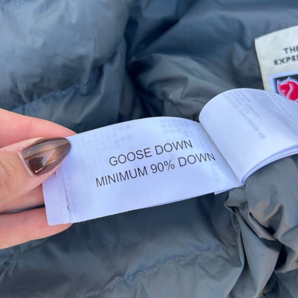 Fjallraven Men’s Expedition Pack Down Hoodie Puffer Gray Blue Large Lightweight - Picture 15 of 15